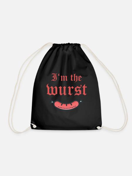 I'm the wurst Ich bin die wurst der schlimmste - Turnbeutel - Schwarz