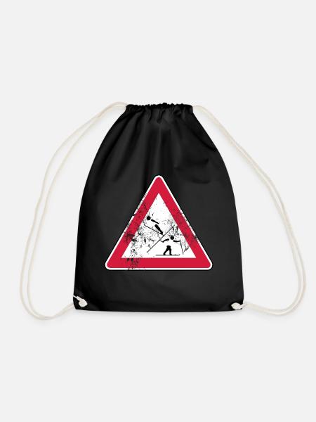 Achtung, nordische Kombinierer! (used) - Drawstring Bag - black