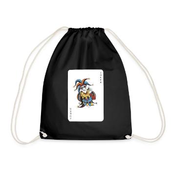 Playing Card Joker - Drawstring Bag - black - Front
