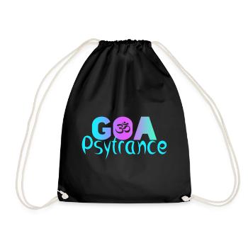 Goa Psytrance - Turnbeutel - Schwarz - Vorne