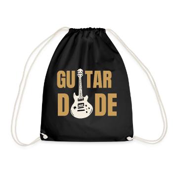 Guitar Dude Guitar Lover Funny guitarist - Drawstring Bag - black - Front
