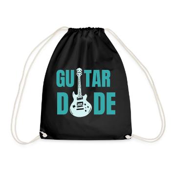 Guitar Dude Guitar Lover Funny Guitarist Gesche - Drawstring Bag - black - Front