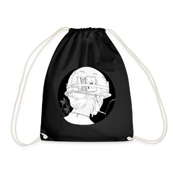 Smoking Soldier - Drawstring Bag - black - Front