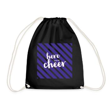 Here For The Cheer - Drawstring Bag - black - Front