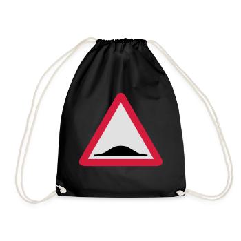 Triangle panel back donkey 209 - Drawstring Bag - black - Front