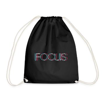 Focus Trippy Design - Drawstring Bag - black - Front
