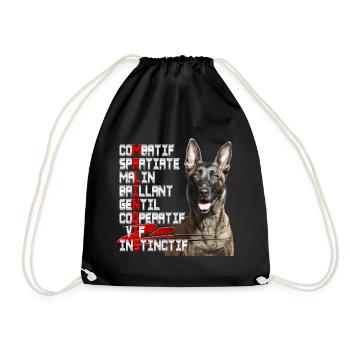 malinois - Turnbeutel - Schwarz - Vorne