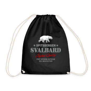 Spitsbergen - Svalbard - Spitzbergen - Polar Bear - Turnbeutel - Schwarz - Vorne