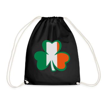 ♥ټ☘Kiss the Irish Shamrock to Get Lucky☘ټ♥ - Drawstring Bag - black - Front