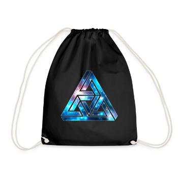 Triangle impossible, illusion optique, galaxie - Sac de sport léger - noir - Devant