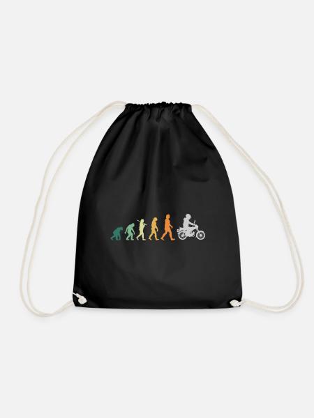 Moped DDR Mofa Ost S51 Evolution Retro Geschenk - Turnbeutel - Schwarz