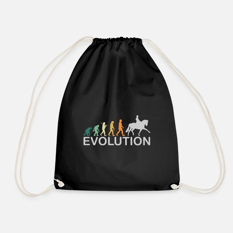 Cheval de dressage évolution cadeau rétro - Sac de sport léger - noir