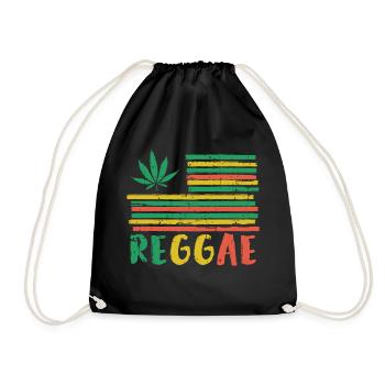 Drapeau reggae, Marley, drapeau rastafari, Jamaïque - Sac de sport léger - noir - Devant