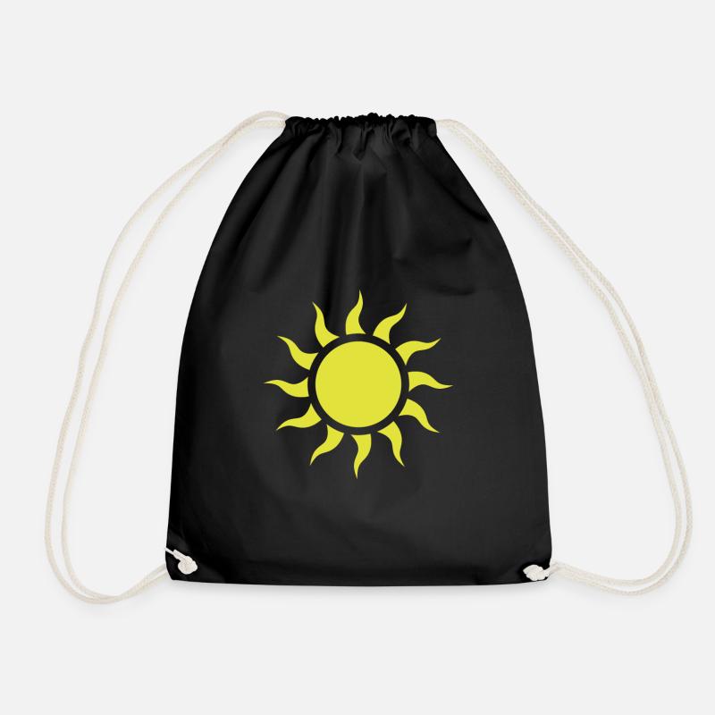 Sonne - Turnbeutel - Schwarz