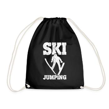 Saut à ski, saut à ski, sauteurs à ski - Sac de sport léger - noir - Devant