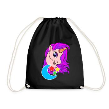 beautiful unicorn, unicorn, unicorn, unicorns - Drawstring Bag - black - Front