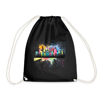 Berlin Deutschland Germany Skyline Stadt City - Drawstring Bag - black - Front