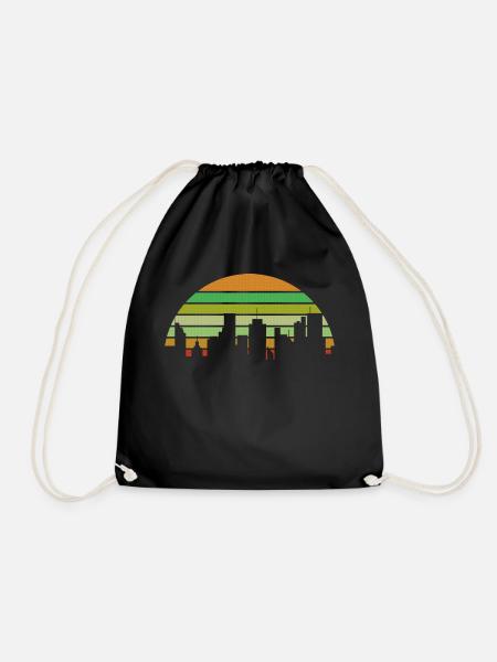 Building - Drawstring Bag - black