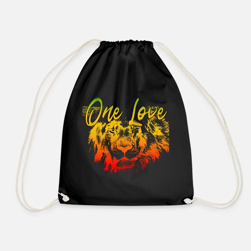 One Love - Drawstring Bag - black