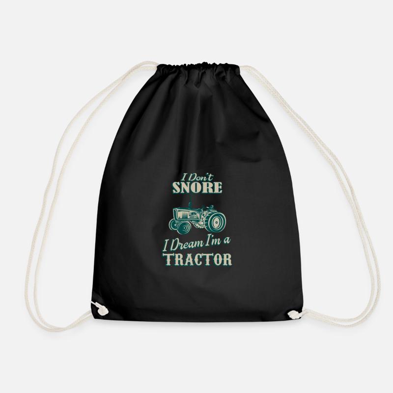 Bulldog, I dream im a tractor, Traktor, Trecker - Turnbeutel - Schwarz