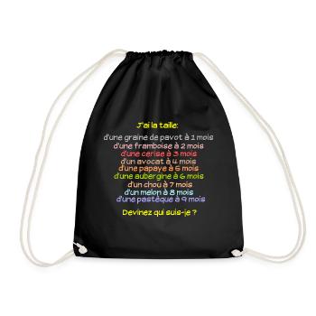 Annoncer grossesse t-shirt - Sac de sport léger - noir - Devant