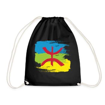 Amazigh Flag (Artistic variant) - Drawstring Bag - black - Front