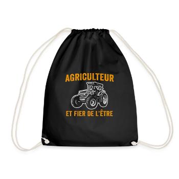 agriculteur et fier de l'être cadeau agriculteur - Sac de sport léger - noir - Devant