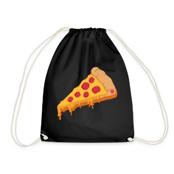 Pizzaria Pizzas Pizzatag Pizzafan fast food - Drawstring Bag - black - Front