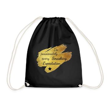 I'm passionately mashing every expectation - Drawstring Bag - black - Front