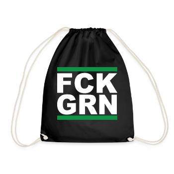 FCK GRN - Drawstring Bag - black - Front