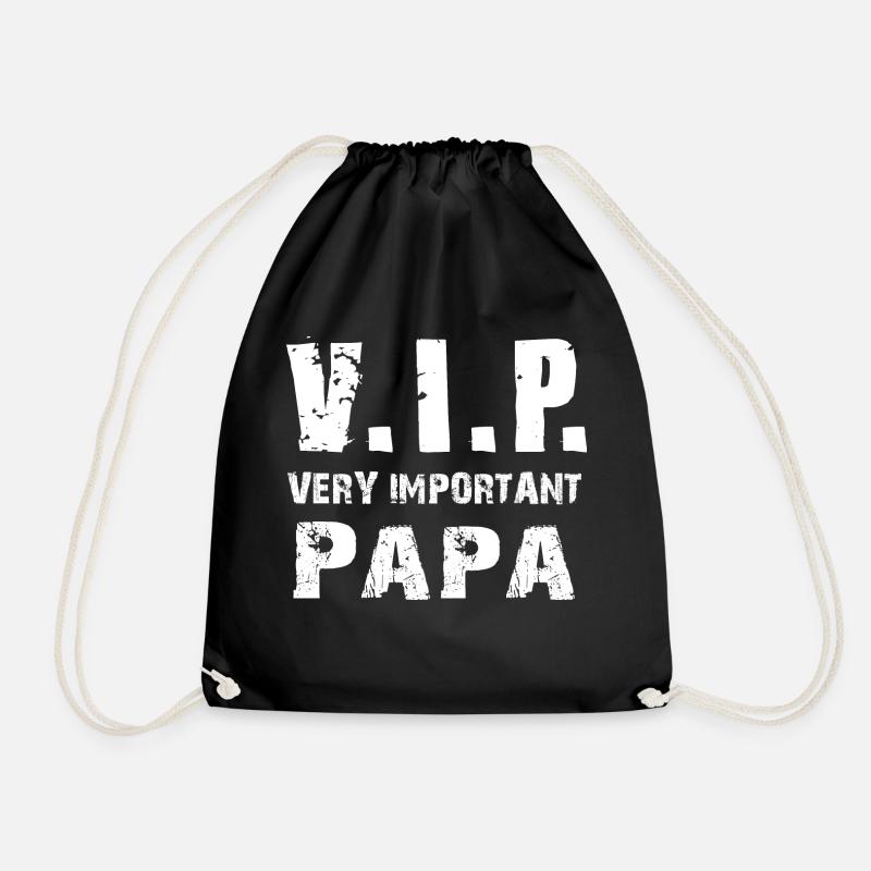 Stolzer Papa Tochter Vater Sohn Geschenk Spruch - Turnbeutel - Schwarz