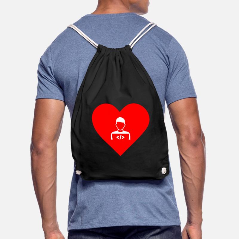 In love with Software Developer, Software Developer Drawstring Bag
