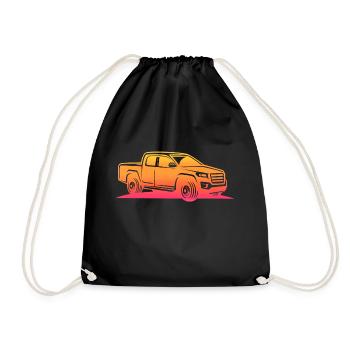 sunrise pick up retro T-Shirt Pick-up - Turnbeutel - Schwarz - Vorne