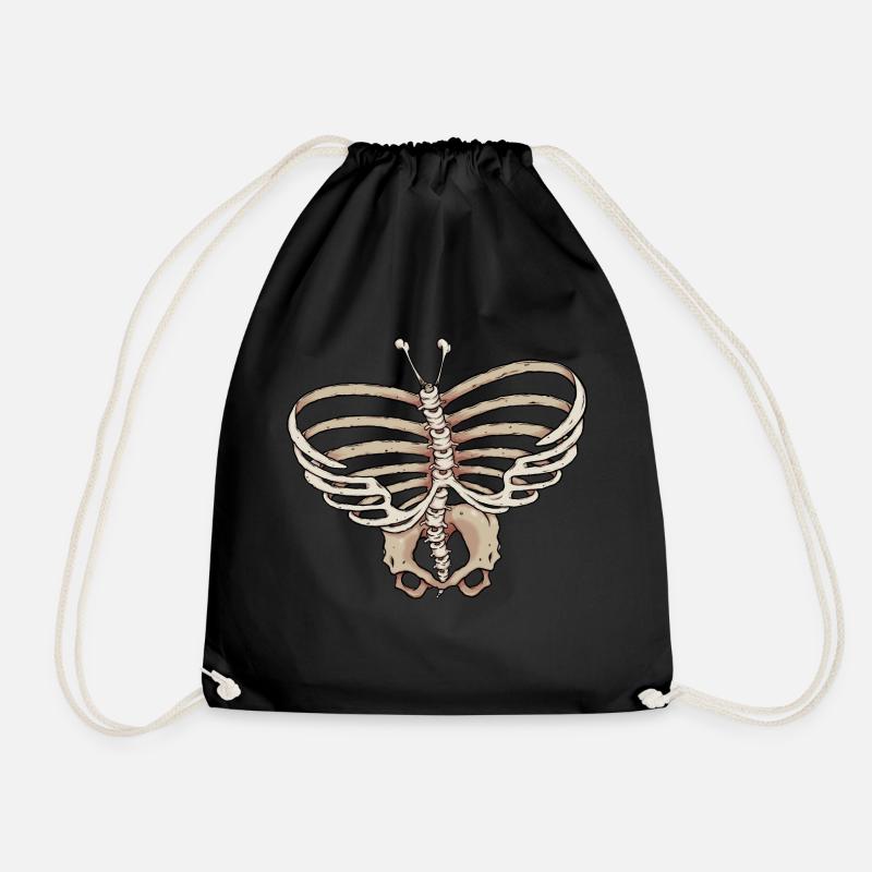 Schmetterling Skelett - Turnbeutel - Schwarz