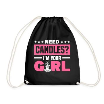 Candles Candles Lover Candle Making Gift - Drawstring Bag - black - Front