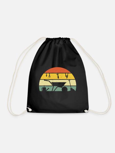 Retro-Gärtnern T-Shirt Gärtner - Turnbeutel - Schwarz