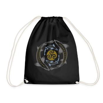 Poissons tribaux - Sac de sport léger - noir - Devant