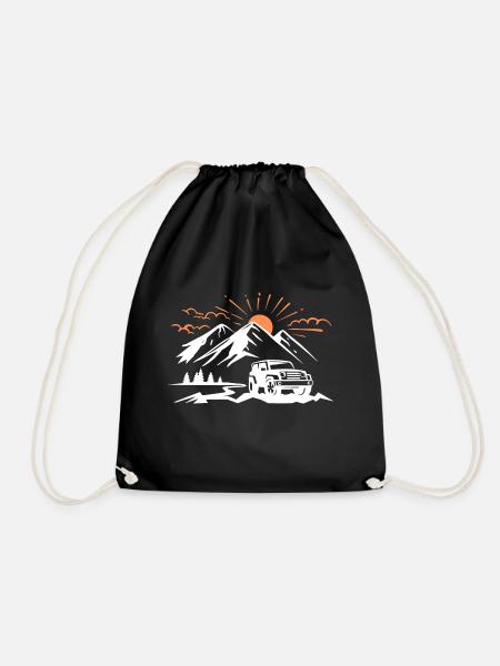 off road 4x4 off-road off-road vehicle - Drawstring Bag - black