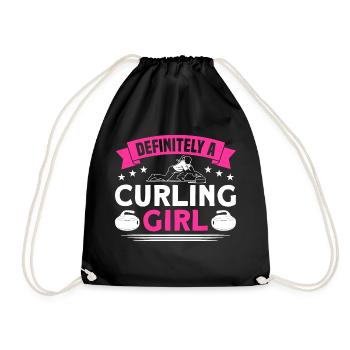 Joueur de curling curling cadeau de curling - Sac de sport léger - noir - Devant