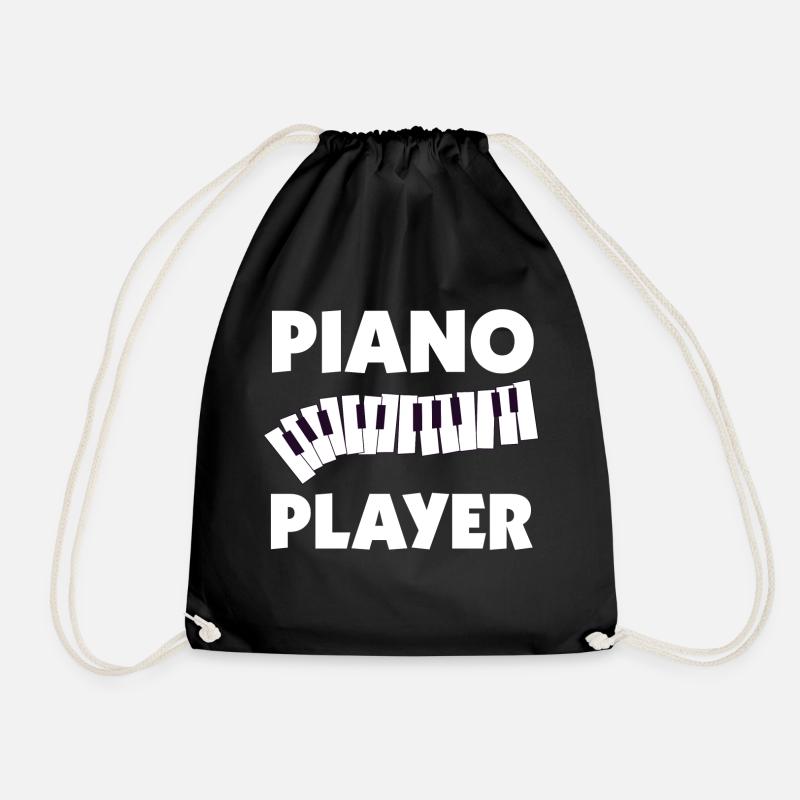 Piano Player - Drawstring Bag - black