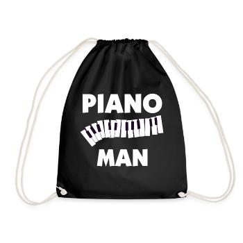 Piano Man - Turnbeutel - Schwarz - Vorne