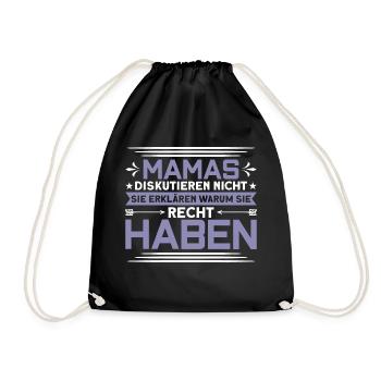 Mama Ehefrau Mutter - Turnbeutel - Schwarz - Vorne