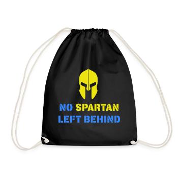 No Spartan left behind! Ukraine we stand together! - Drawstring Bag - black - Front