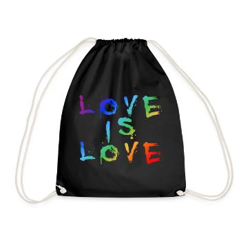 Lovi is Love LGBTQ - Drawstring Bag - black - Front