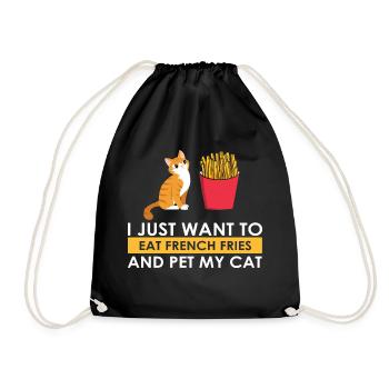 Saucisse Hot Dog Cat Lover - Sac de sport léger - noir - Devant