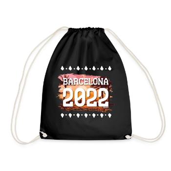 Barcelona 2022 - Turnbeutel - Schwarz - Vorne