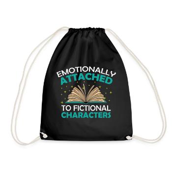 Emotionally bound fictiophilia. Gift - Drawstring Bag - black - Front