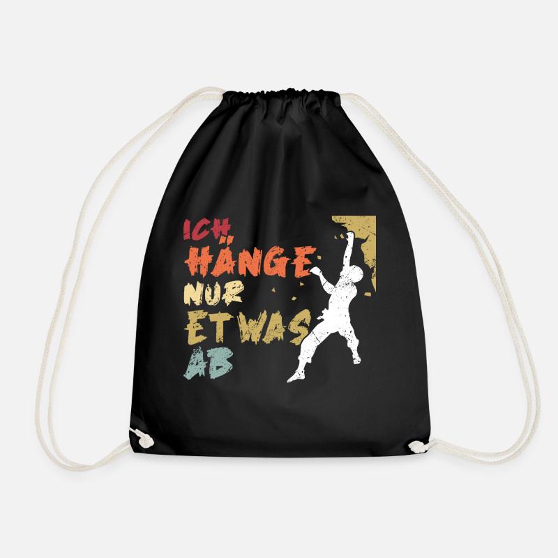 Klettern Bouldern Geschenk - Ich Häng Nur Etwas Ab - Turnbeutel - Schwarz