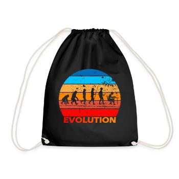 Evolution of IT EDP Computer Science Computer Nerds - Drawstring Bag - black - Front