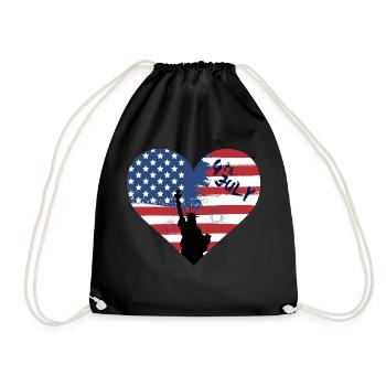 4thof July Independence Day - Drawstring Bag - black - Front